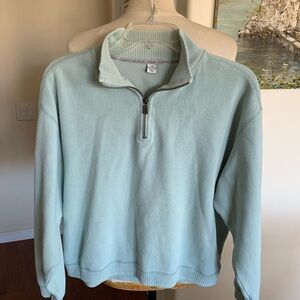 Tommy Bahama Light Blue Half-Zip Sweater, excellent condition
